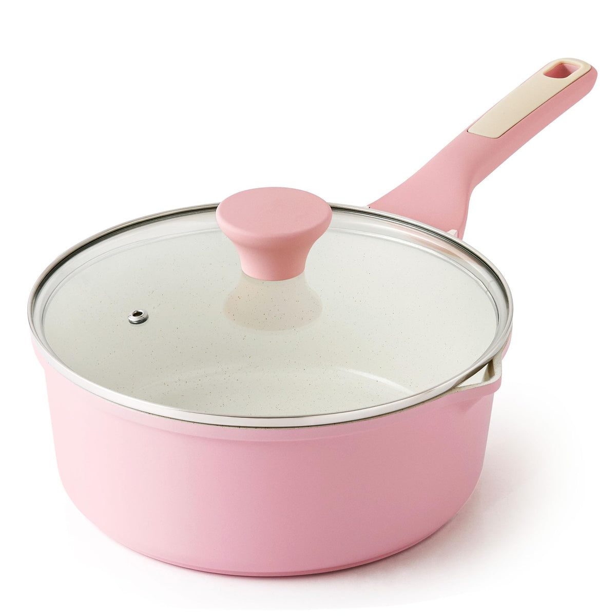 SENSARTE Nonstick Sauce Pan Set with Lid, 1.5+2 Quarts, PFOA/PFOS Free
