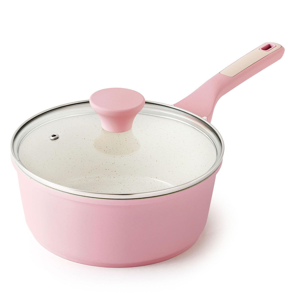 SENSARTE Nonstick Sauce Pan Set with Lid, 1.5+2 Quarts, PFOA/PFOS Free