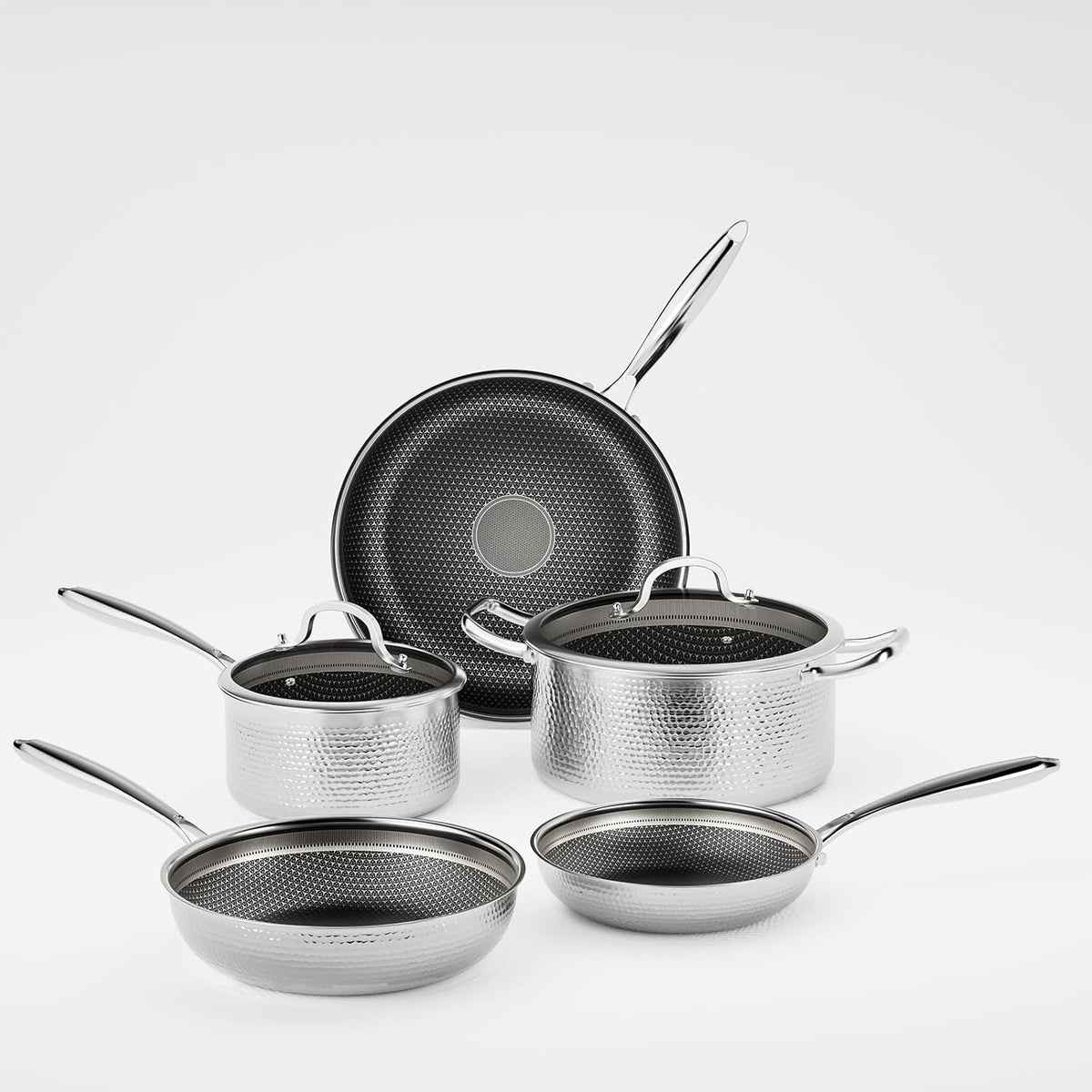 7 Pcs Stainless Steel Nonstick Pots and Pans Set