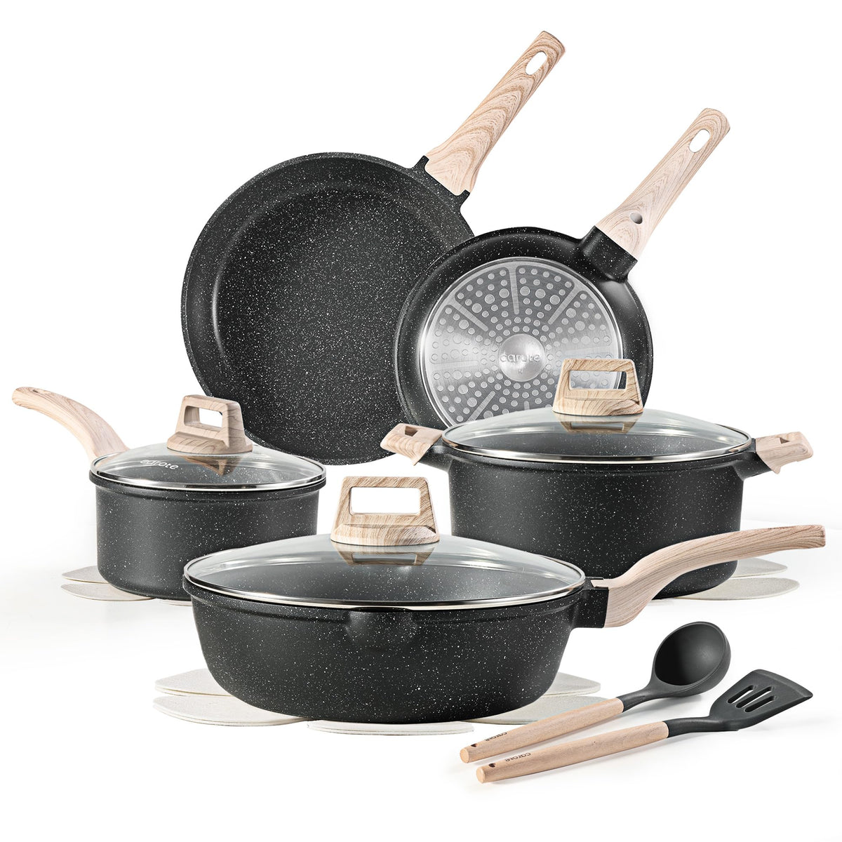 CAROTE 20pcs Pots and Pans Set, Nonstick Cookware Sets