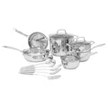 Amazon Basics Stainless Steel Cookware Set, 5-Piece, All Cooktop Friendly, Dishwasher-Safe, Induction Compatible