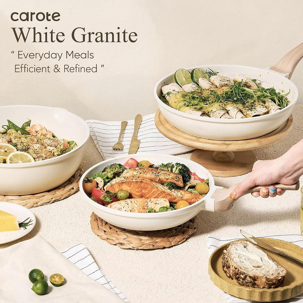 CAROTE 20pcs Pots and Pans Set, Nonstick Cookware Sets