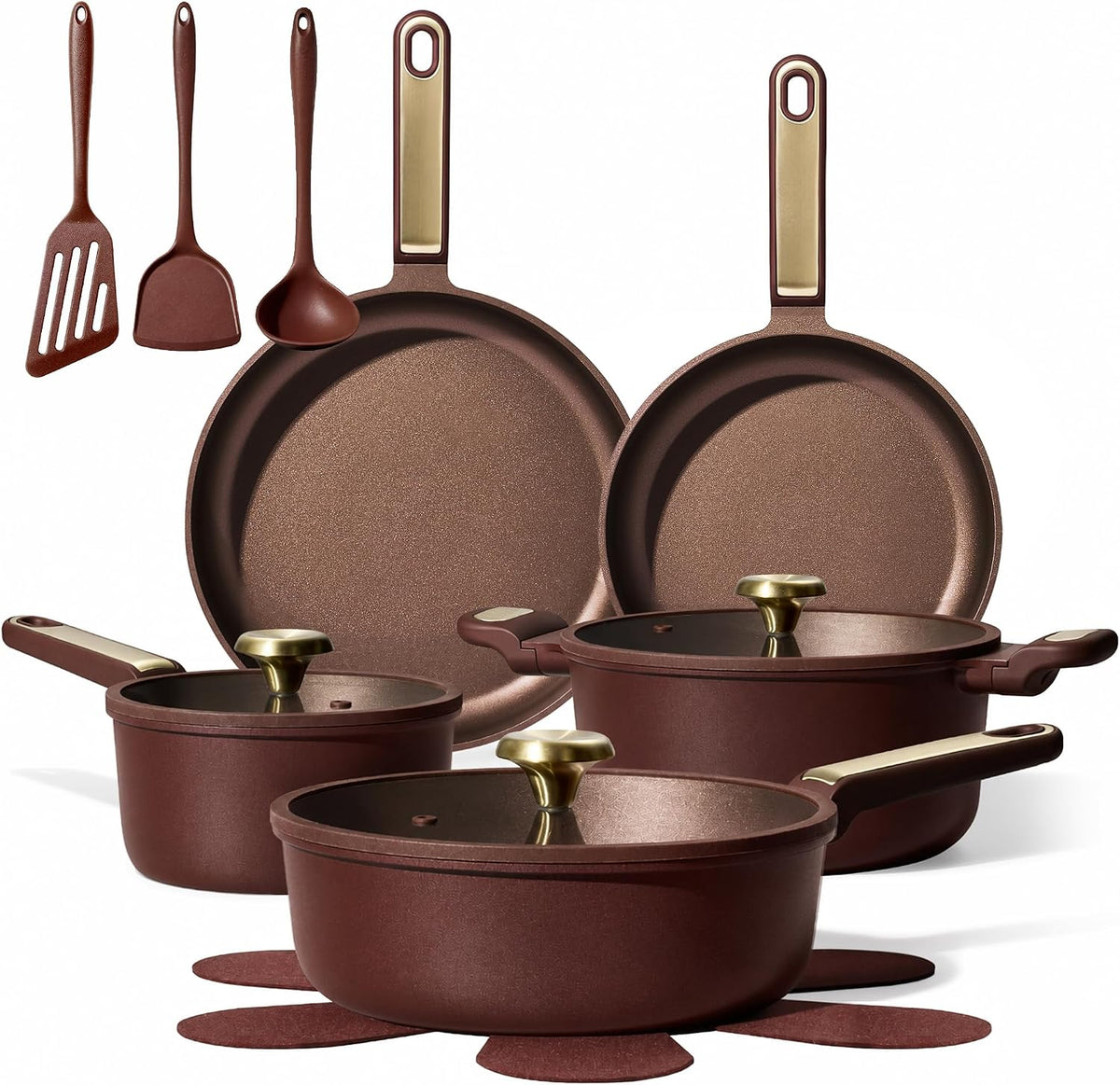 CAROTE Cookware Sets, Pots and Pans Set Non Stick, 16pcs