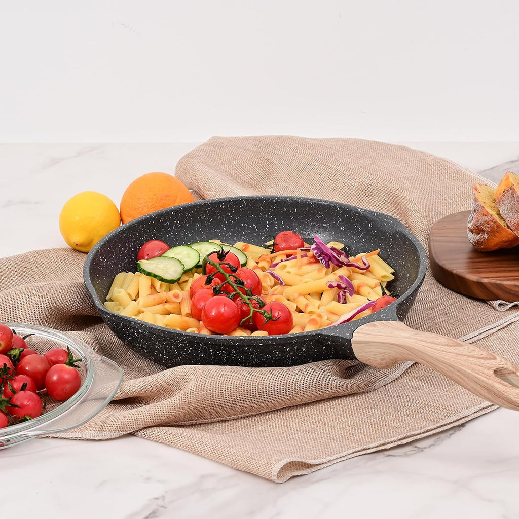 JEETEE 8 Inch Nonstick Frying Pan Easy Clean Small Egg Pan Skillet